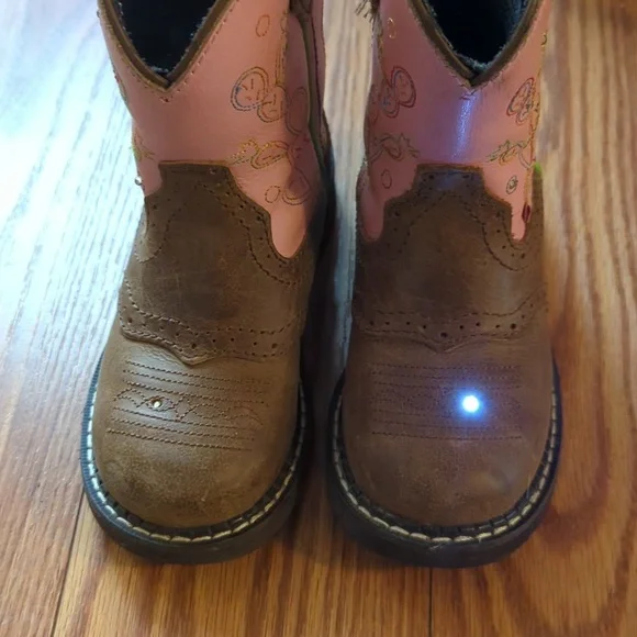 Girl's Cowboy Boots With Cactus Embroidery - Picture 4 of 7